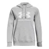 Under Armour Rival Fleece Women's Logo Hoodie Mod Gray Light Heather In Gray