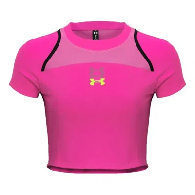 Under Armour (wmns)  Run Anywhere Crop T-shirt 'neon Pink'