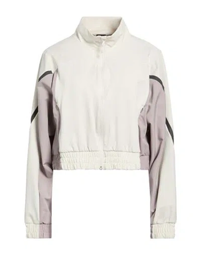 Under Armour Woman Jacket Light Grey Size L Polyester, Elastane