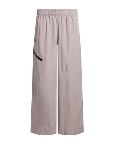 Under Armour Woman Pants Taupe Size L Polyester, Elastane In Gray