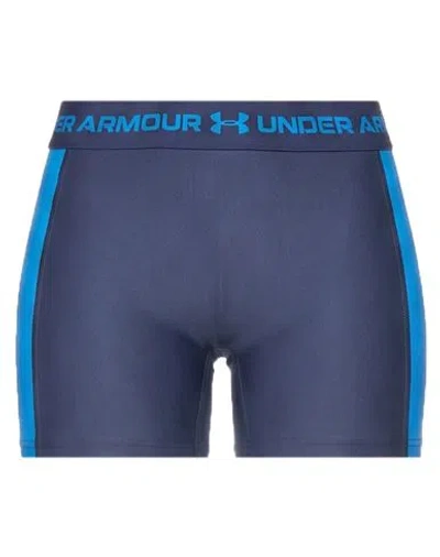 Under Armour Woman Shorts & Bermuda Shorts Navy Size Xl Polyester, Elastane In Blue