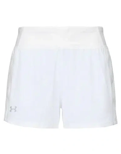 Under Armour Woman Shorts & Bermuda Shorts White Size Xl Polyester, Elastane In Multi