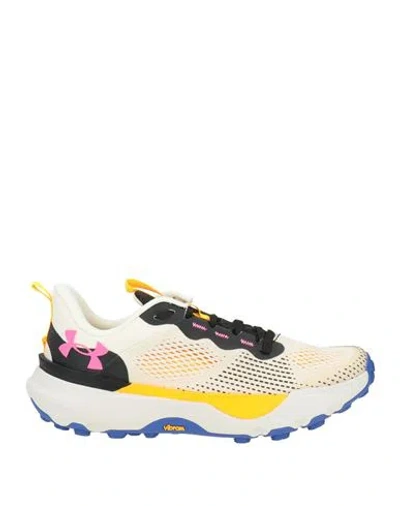 Under Armour Woman Sneakers Beige Size 7.5 Textile Fibers, Synthetic Material In Multi