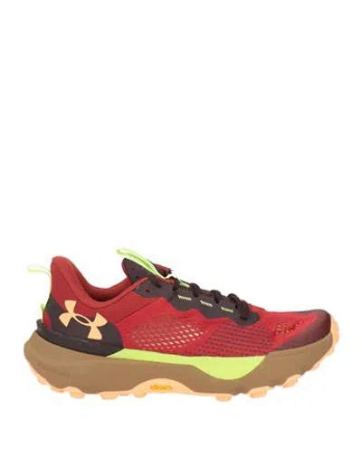 Under Armour Woman Sneakers Brick Size 7 Textile Fibers, Synthetic Material In Red
