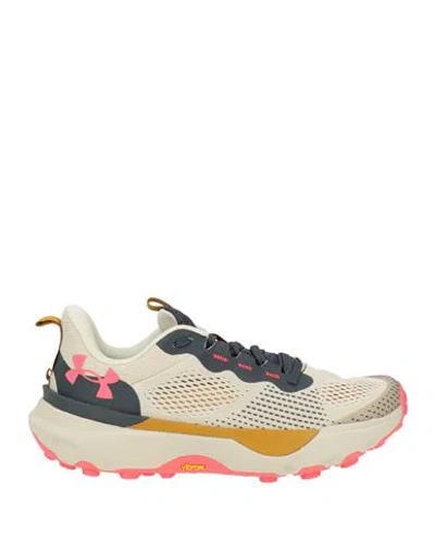 Under Armour Woman Sneakers Khaki Size 8 Textile Fibers, Synthetic Material In Multi