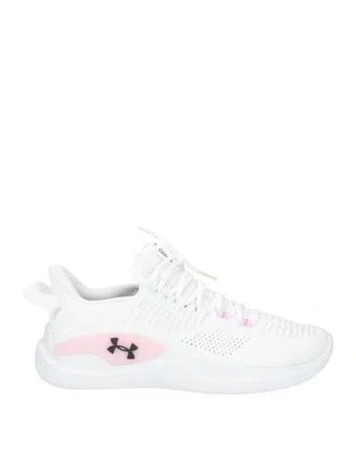 Under Armour Woman Sneakers Off White Size 7.5 Textile Fibers