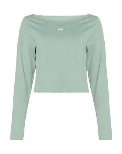 Under Armour Woman Top Light Green Size L Nylon, Elastane In Multi