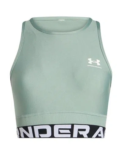 Under Armour Woman Top Sage Green Size L Polyester, Elastane