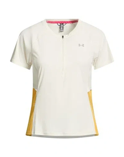 Under Armour Woman T-shirt Cream Size Xs Polyester In White