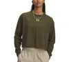 Under Armour Women's Active Campus Boxy Cropped Long-sleeve T-shirt In Green