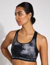 Under Armour Women's Armour Mid Crossback Printed Sports Bra In Black