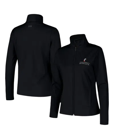 Under Armour Women's Black Cincinnati Bearcats Sweat-wicking Soft Motion Full-zip Jacket