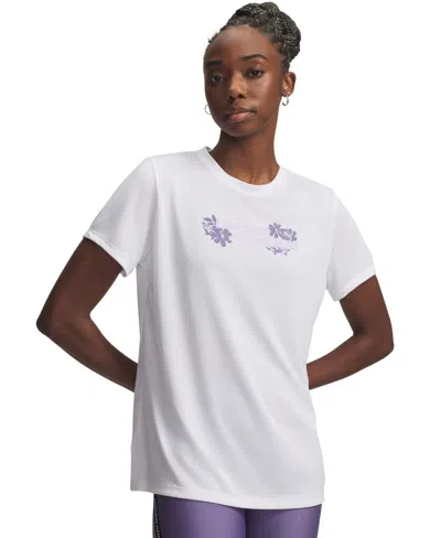 Under Armour Women's Crewneck Graphic Detail T-shirt In White