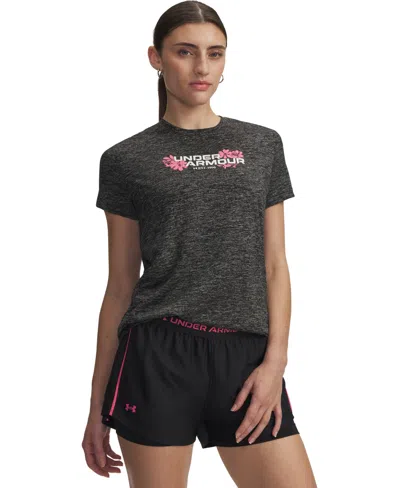 Under Armour Women's Crewneck Graphic Detail T-shirt In Black