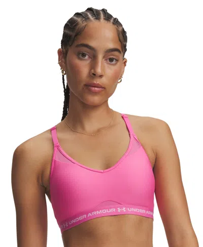 Under Armour Women's Crossback Low Bra In Pink