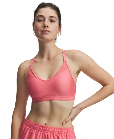Under Armour Women's Crossback Low Bra In Pink