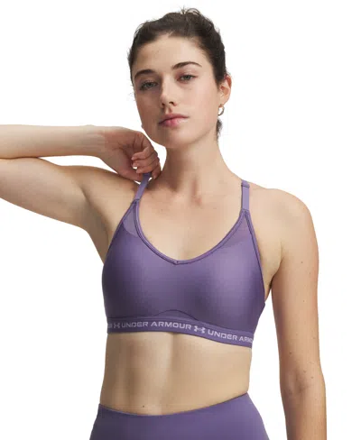 Under Armour Women's Crossback Low Bra In Purple