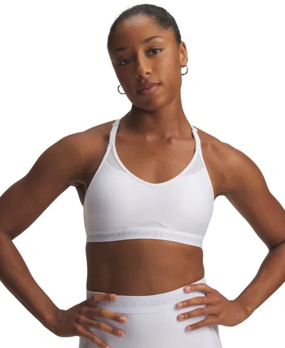 Under Armour Women's Crossback Low Bra In White