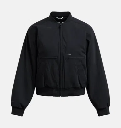 Under Armour Women's Expanse Fleece-lined Bomber Jacket In Black In Gray