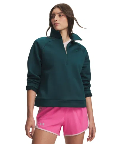 Under Armour Women's Fleece Zipper Sweatshirt In Arden Green,arden Green