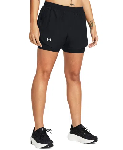 Under Armour Women's Fly By 2-in-1 Shorts In Black
