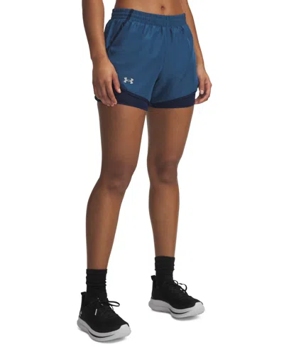 Under Armour Women's Fly By 2-in-1 Shorts In Blue