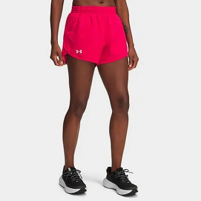 Under Armour Women's Fly-by 3'' Shorts In Red
