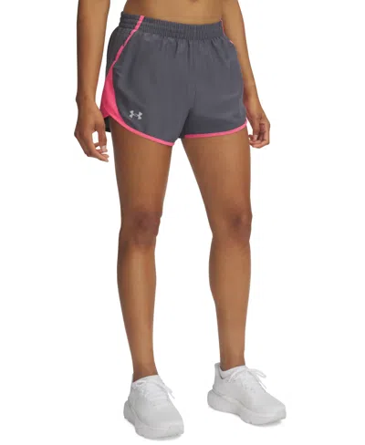 Under Armour Women's Fly By Mesh-panel Running Shorts In Multi