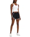 Under Armour Women's Fly By Mesh-panel Running Shorts In Black,white,reflective