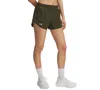 Under Armour Women's Fly By Mesh-panel Running Shorts In Green