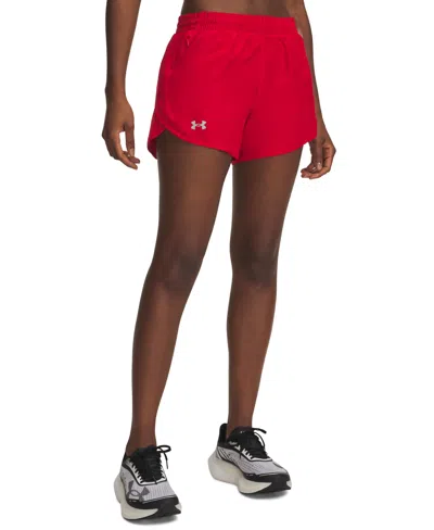 Under Armour Women's Fly By Mesh-panel Running Shorts In Multi