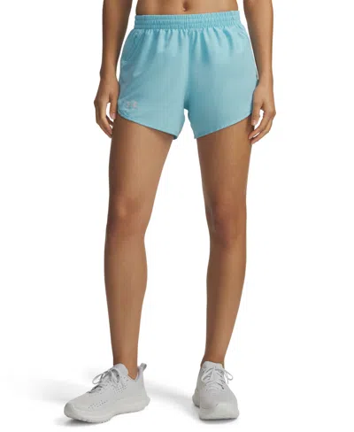 Under Armour Women's Fly By Mesh-panel Running Shorts In Multi