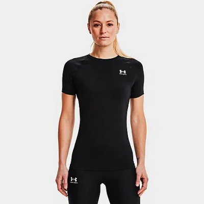 Under Armour Women's Heatgear Compression Short-sleeve Training Top In Black