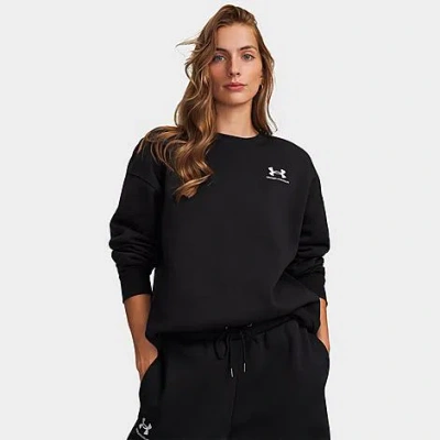 Under Armour Women's Icon Fleece Oversized Sweatshirt In Black