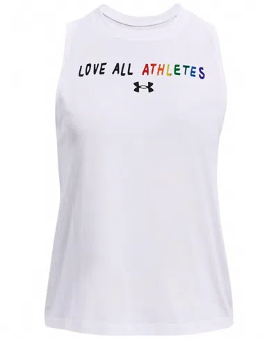 Under Armour Women's Love All Athletes Graphic-print Tank Top In White