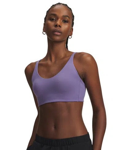 Under Armour Women's Low-impact V-neck Training Sports Bra In Blue
