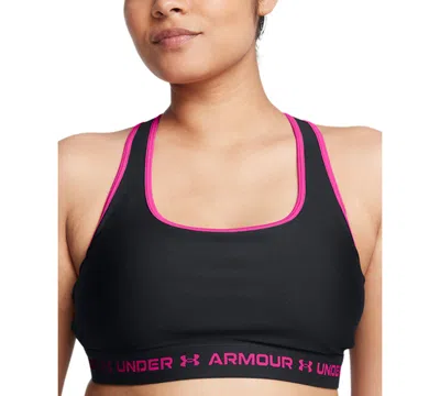 Under Armour Women's Medium Impact Sports Bra In Black