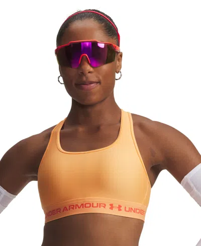 Under Armour Women's Medium Impact Sports Bra In Orange
