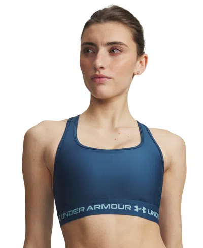 Under Armour Women's Medium Impact Sports Bra In Blue