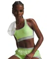Under Armour Crossback Mid Impact Bra In Green