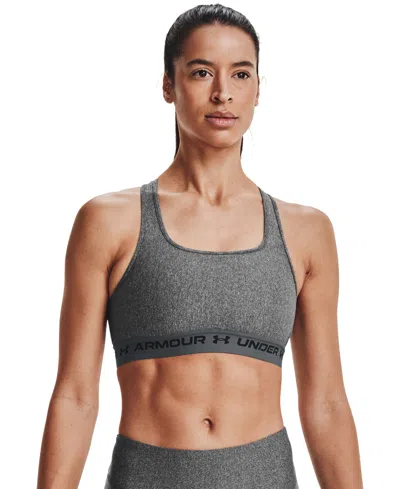 Under Armour Women's Medium Impact Sports Bra In Gray