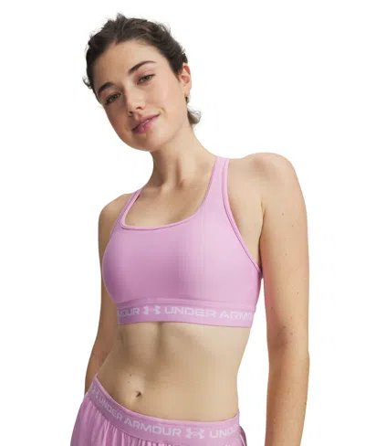 Under Armour Women's Medium Impact Sports Bra In Pink