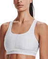 Under Armour Armour® Mid Crossback Women's Sports Bra White In White,white,halo Gray
