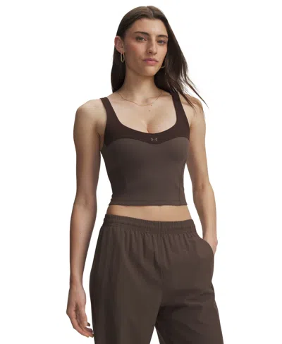 Under Armour Women's Motion Colorblock Scoop-neck Tank In Brown