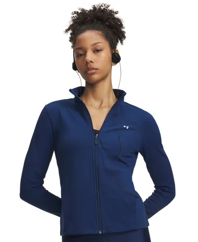 Under Armour Women's Motion Full-zip Jacket In Blackout Navy,white