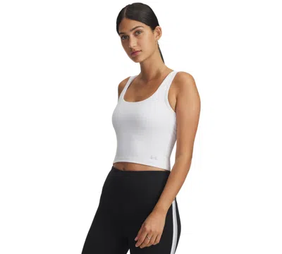 Under Armour Women's Motion Print Cropped Tank Top In White