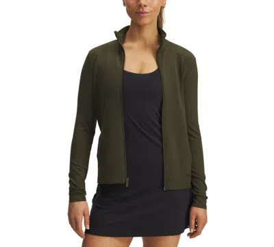 Under Armour Women's Motion Zippered Mock-neck Jacket In Green