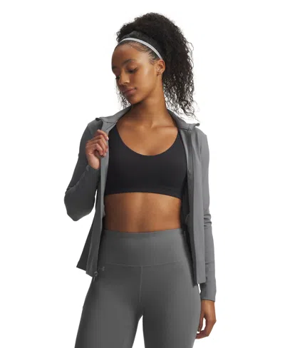 Under Armour Women's Motion Zippered Mock-neck Jacket In Gray