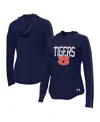 Under Armour Navy Auburn Tigers Gameday Knockout Long Sleeve Hooded T-shirt In Blue
