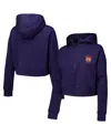 Under Armour Women's Navy Auburn Tigers Inline Modest Cropped Half-zip Hoodie In Navy